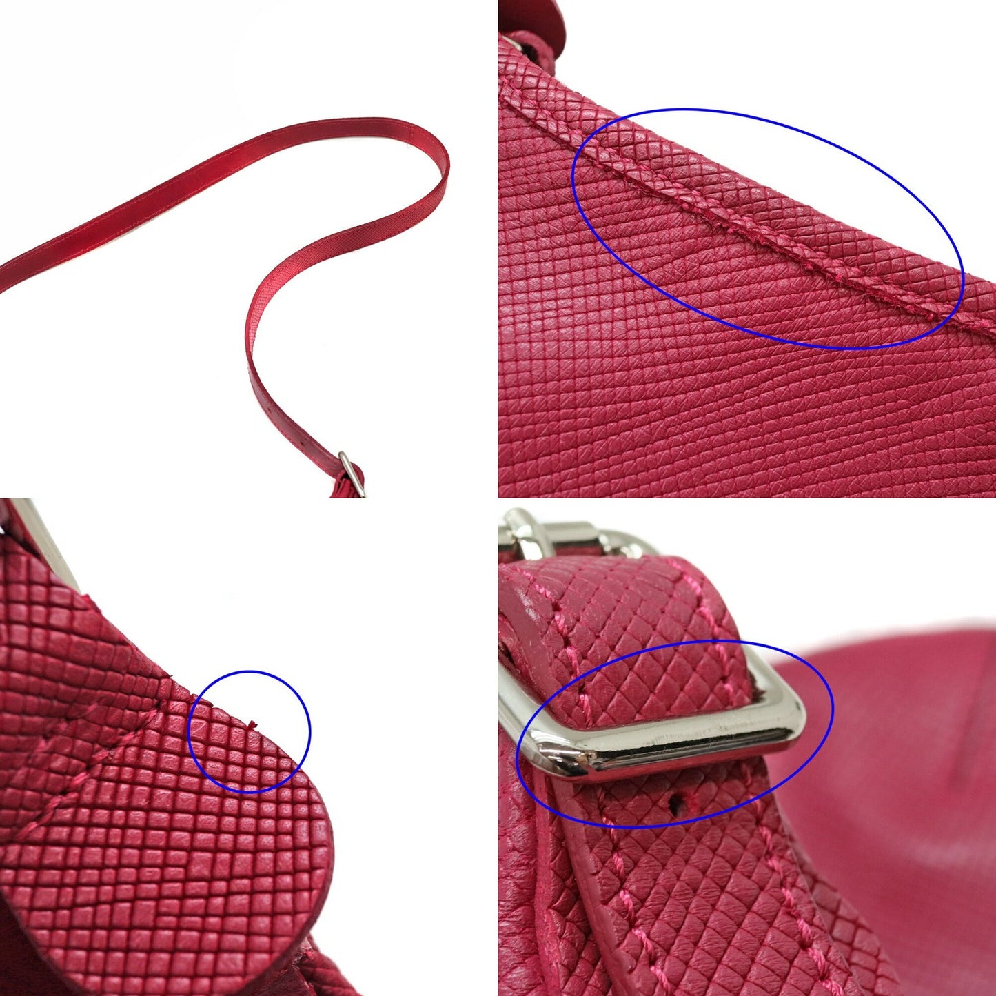 Longchamp Shoulder Bag Purse Leather Pink Authentic