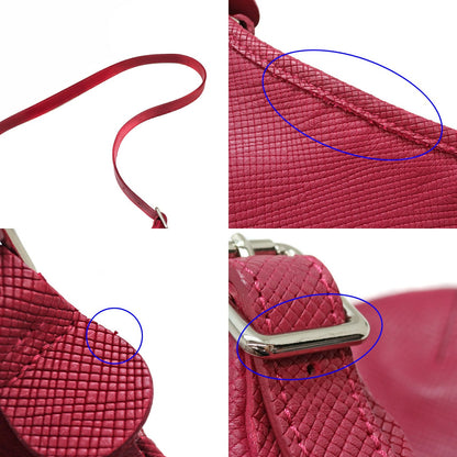 Longchamp Shoulder Bag Purse Leather Pink Authentic