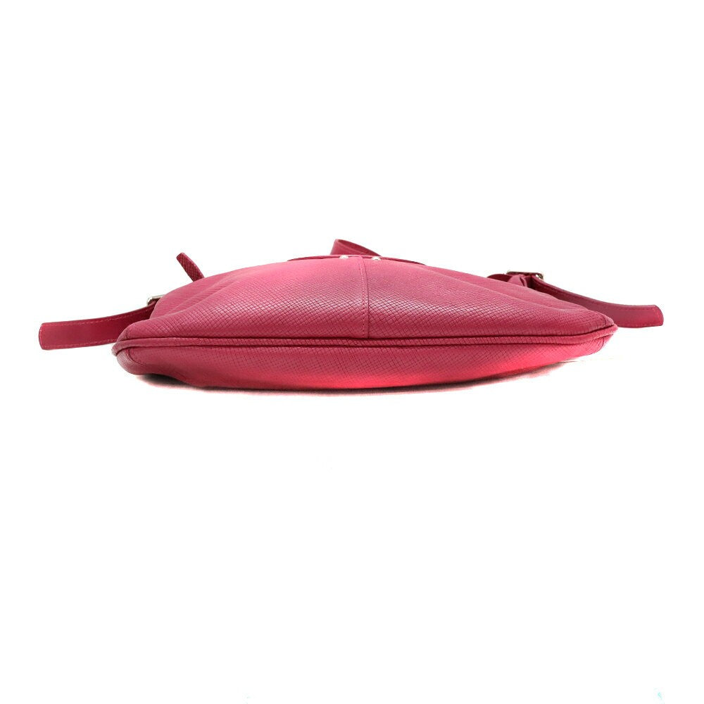Longchamp Shoulder Bag Purse Leather Pink Authentic