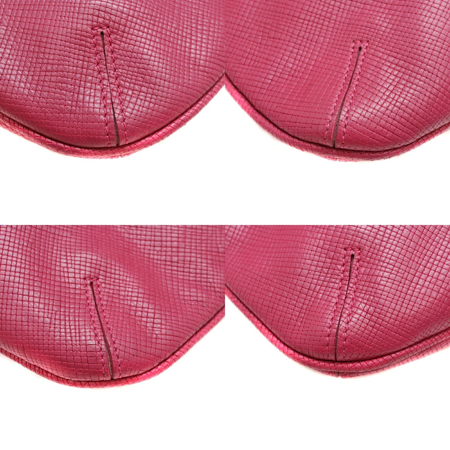 Longchamp Shoulder Bag Purse Leather Pink Authentic