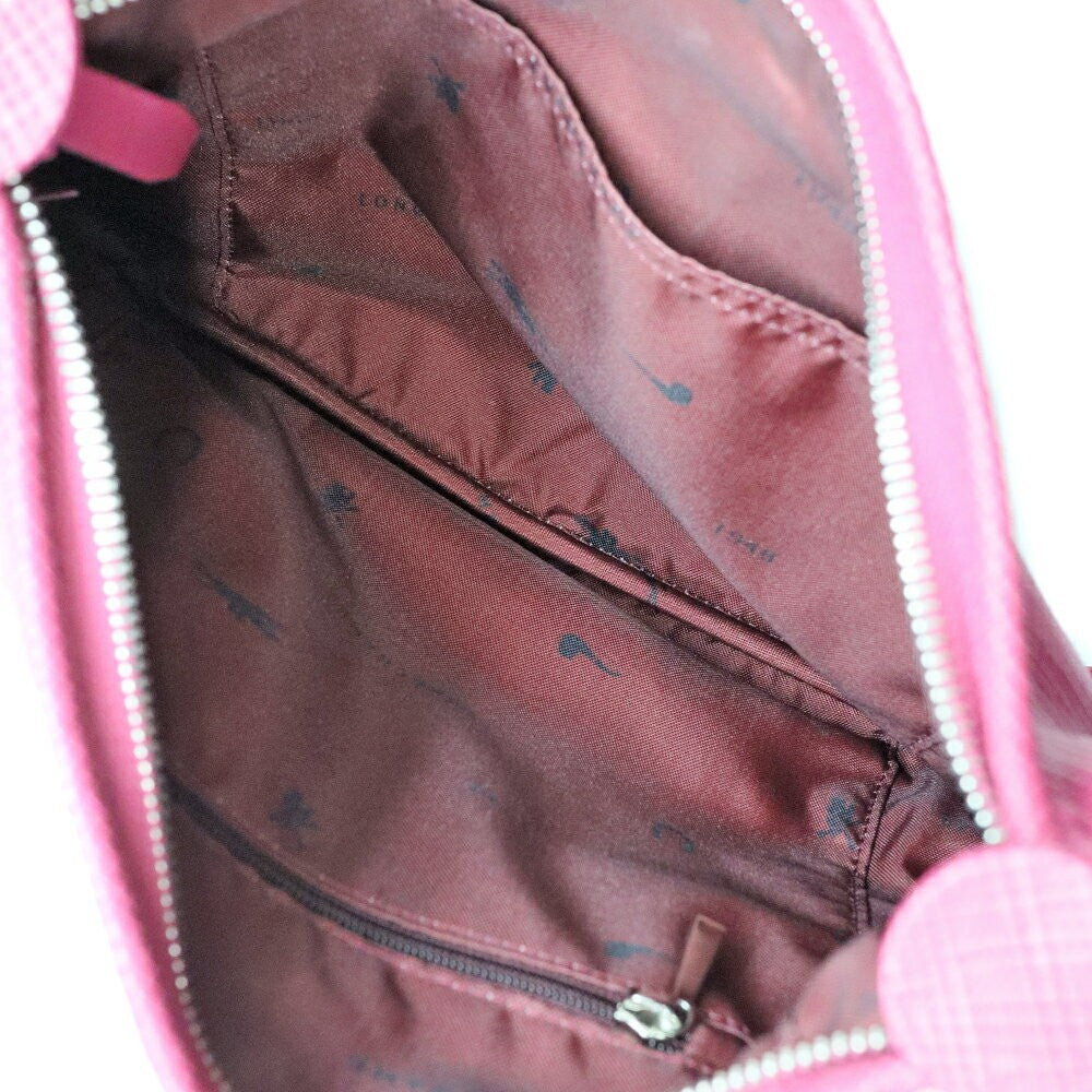 Longchamp Shoulder Bag Purse Leather Pink Authentic