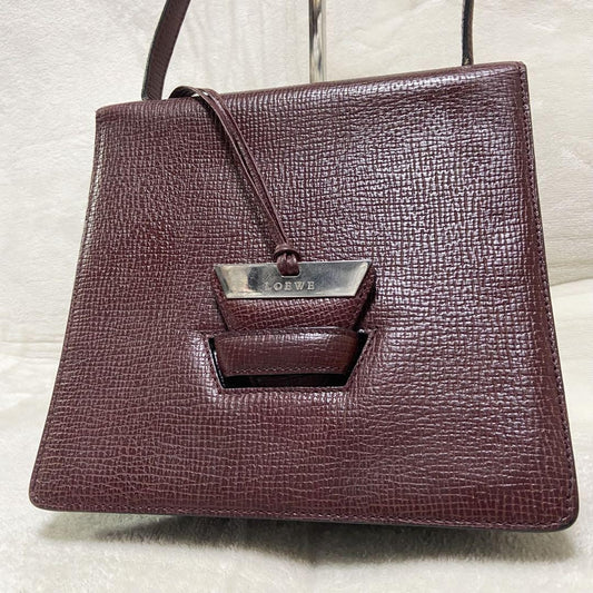 LOEWE Hand Bag Tote Purse Leather Authentic