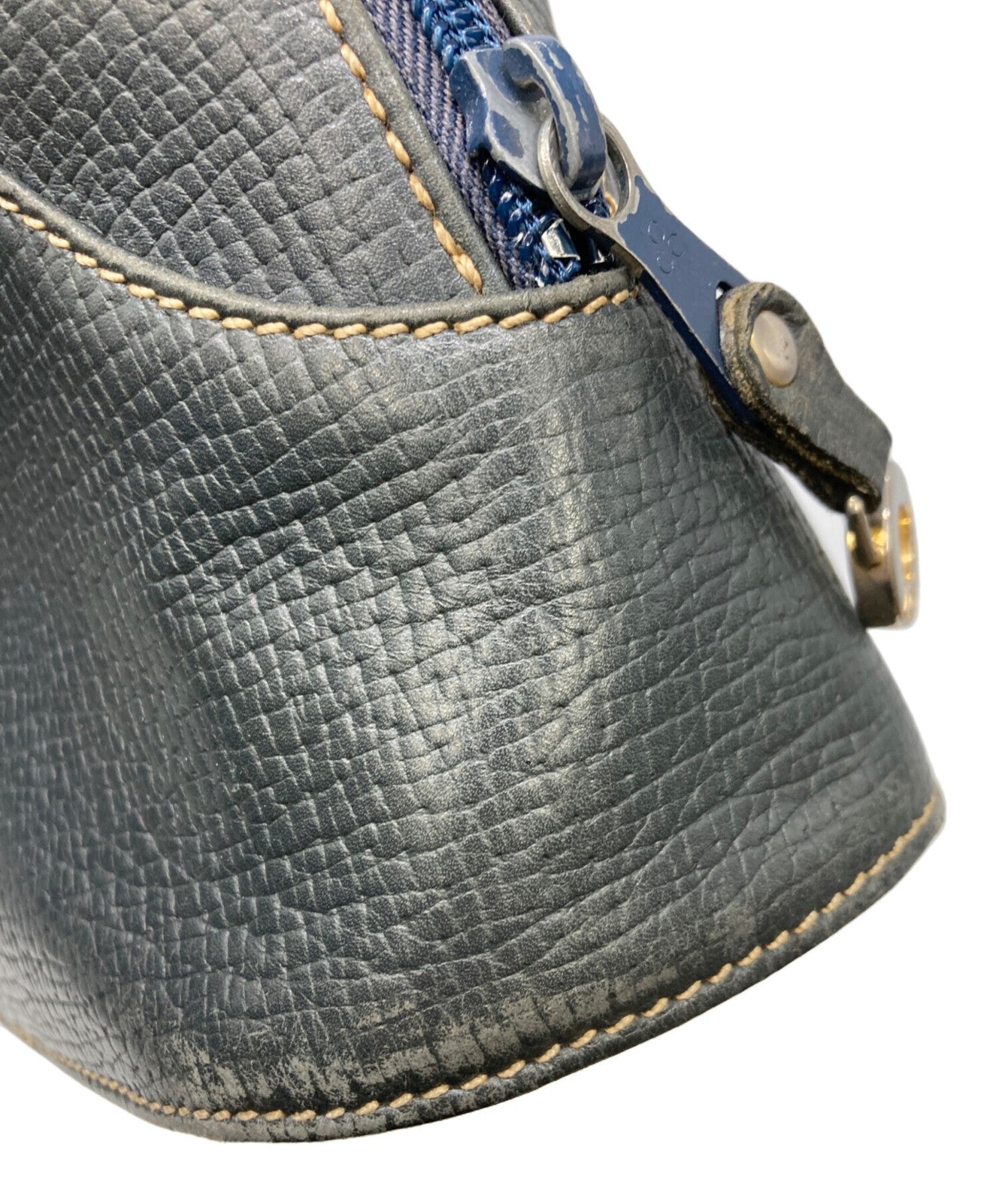 LOEWE Hand Bag Tote Purse Navy Authentic
