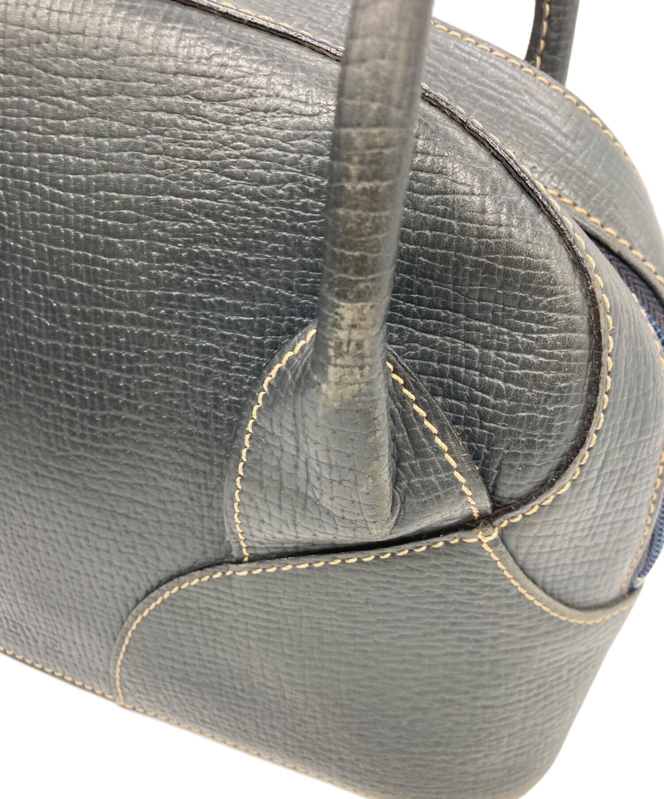 LOEWE Hand Bag Tote Purse Navy Authentic