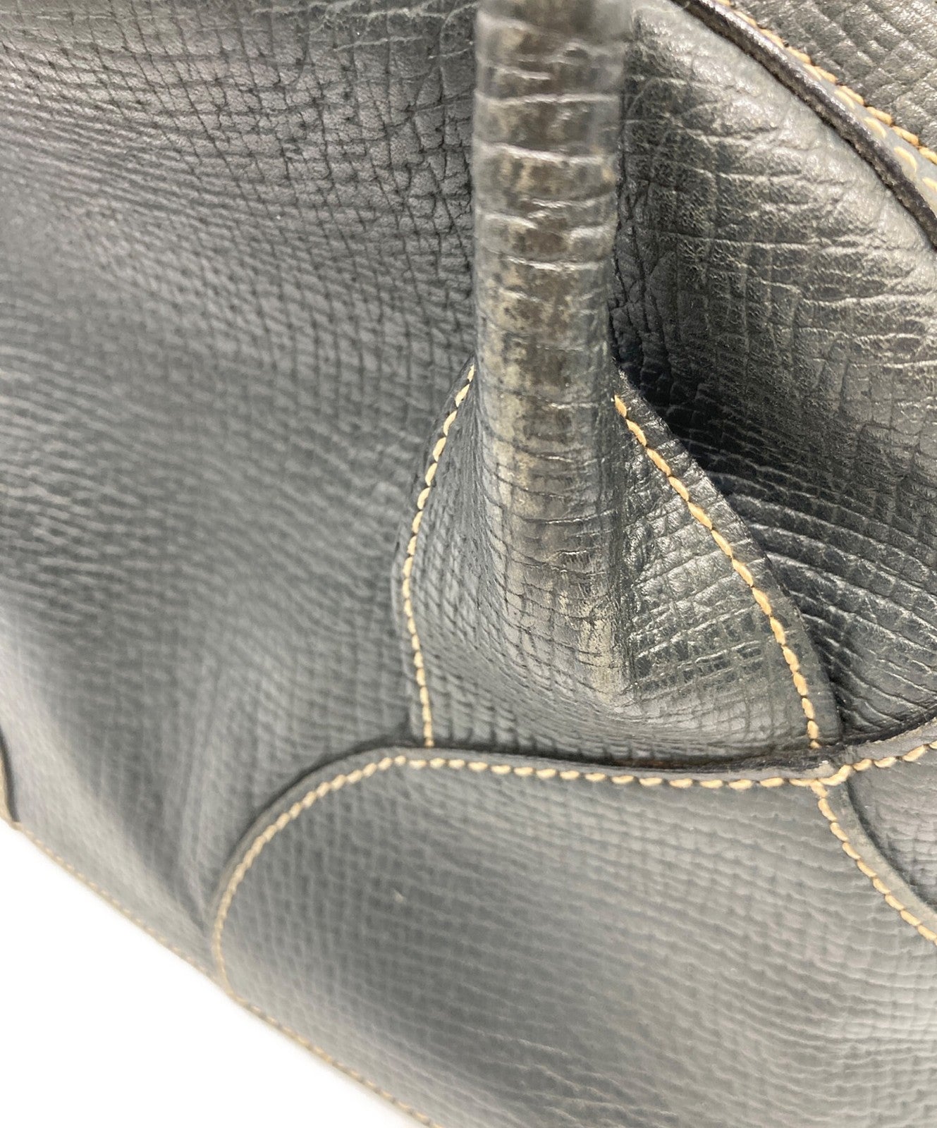 LOEWE Hand Bag Tote Purse Navy Authentic