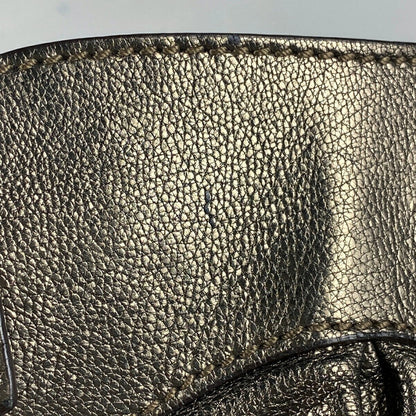 Salvatore Ferragamo Shoulder Bag Purse Gancini Leather Gold Authentic