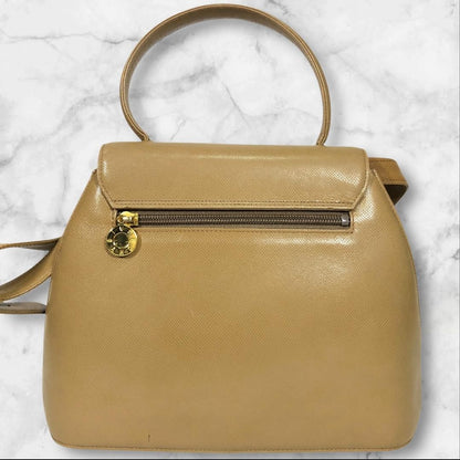 GIVENCHY Hand Shoulder Bag Tote Purse 2way 4G Leather Brown Gray Authentic