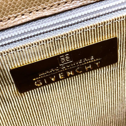 GIVENCHY Hand Shoulder Bag Tote Purse 2way 4G Leather Brown Gray Authentic