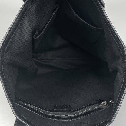CELINE handbag Tote Purse C Macadam Black Canvas Leather Women's Authentic Used