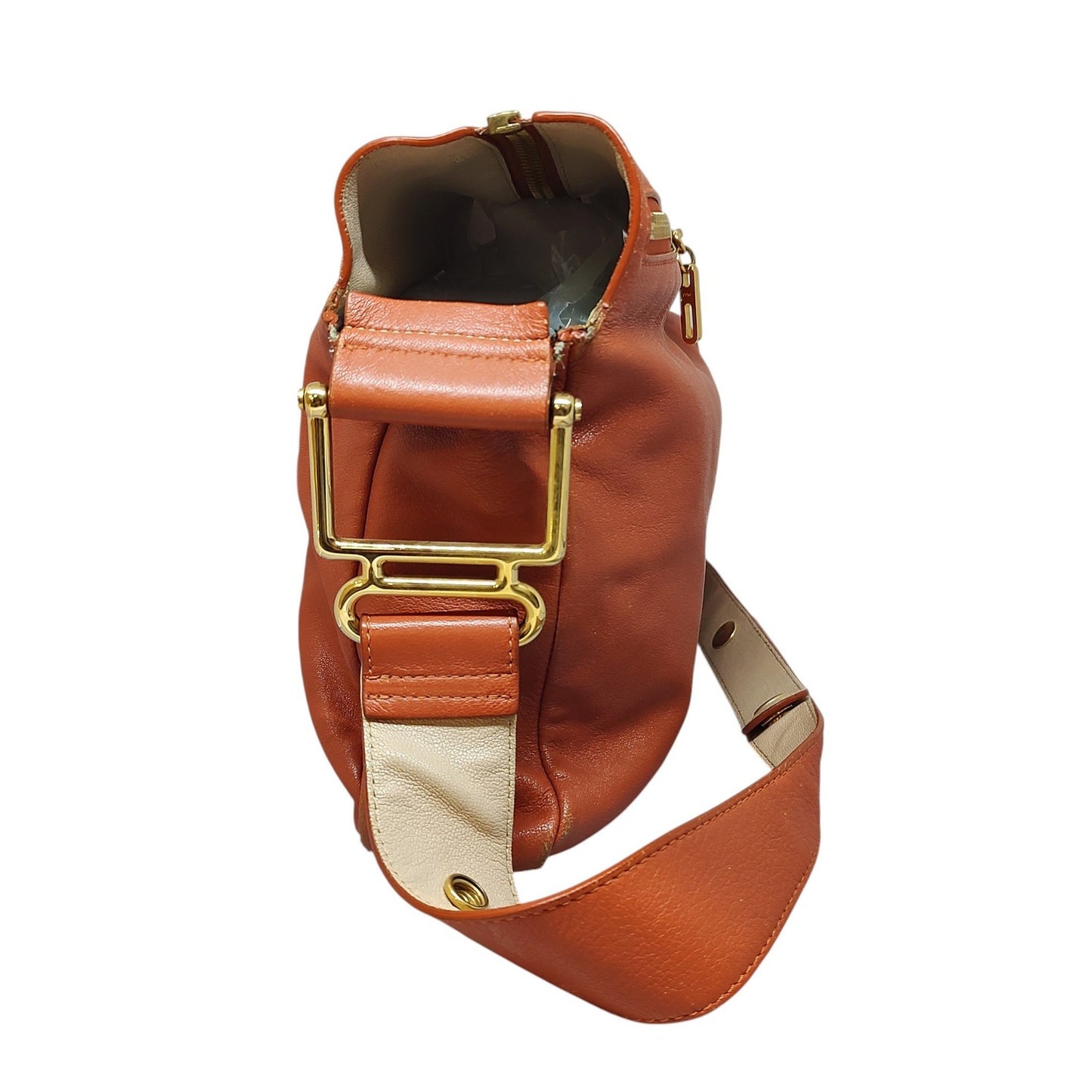Chloe Leather Purse shoulder bag Orange Unisex Authentic Used