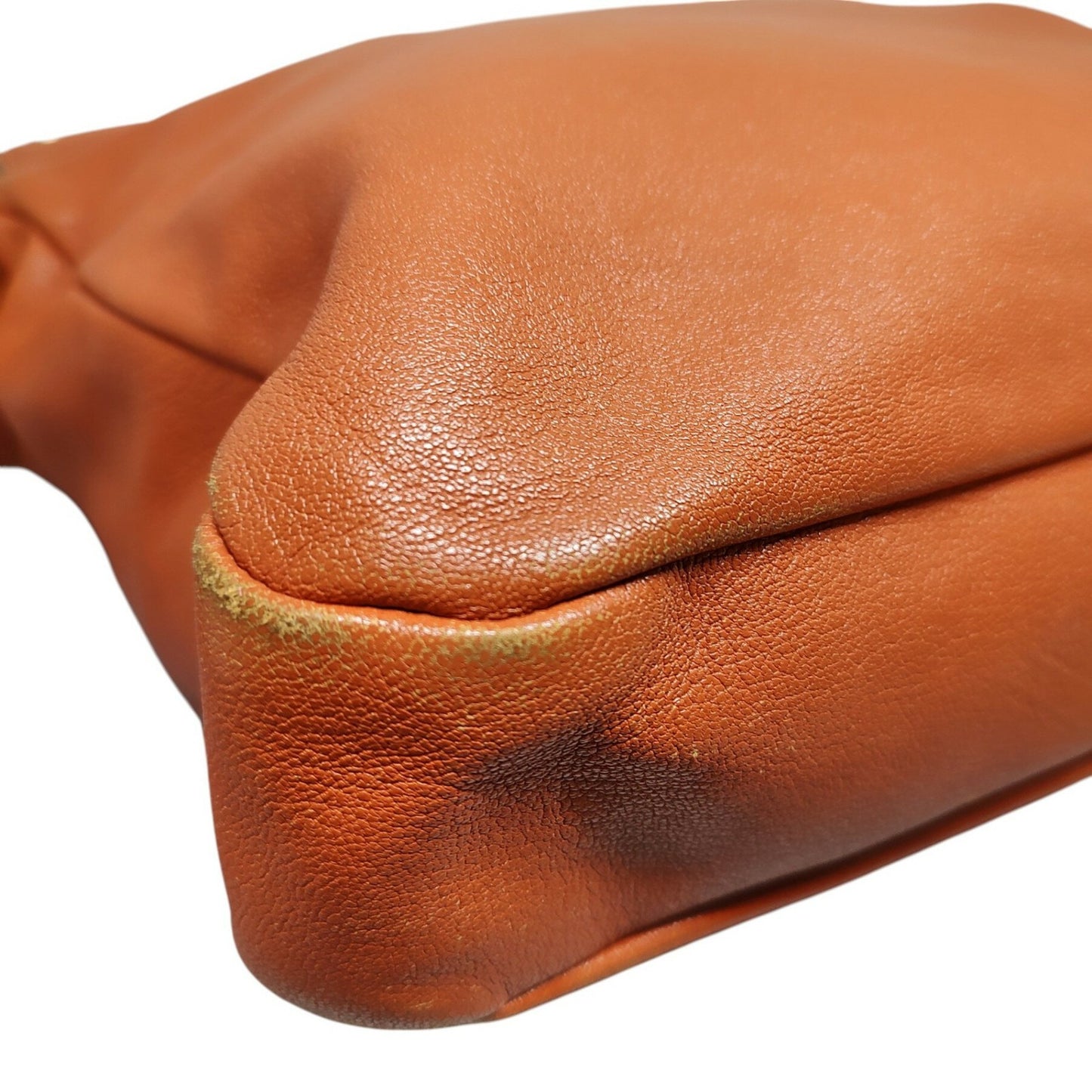 Chloe Leather Purse shoulder bag Orange Unisex Authentic Used