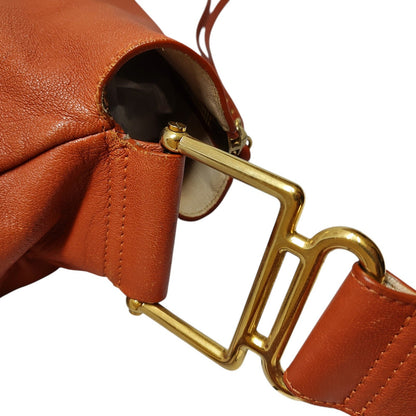 Chloe Leather Purse shoulder bag Orange Unisex Authentic Used