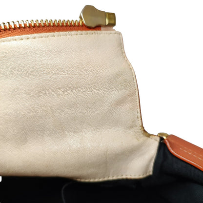 Chloe Leather Purse shoulder bag Orange Unisex Authentic Used