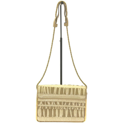 Chloe Suede Purse chain shoulder bag, beige Women's Used Authentic