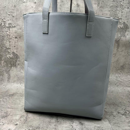GIVENCHY Hand Bag Tote Purse PU Leather Gray Authentic
