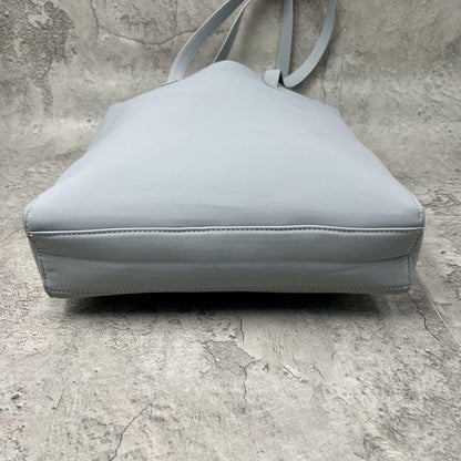 GIVENCHY Hand Bag Tote Purse PU Leather Gray Authentic