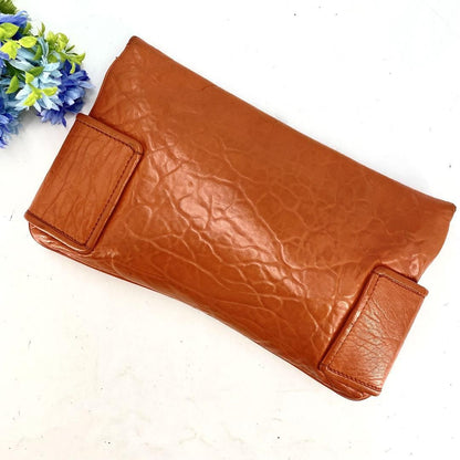 GIVENCHY Clutch Bag Second Bag 4G Leather Orange Authentic