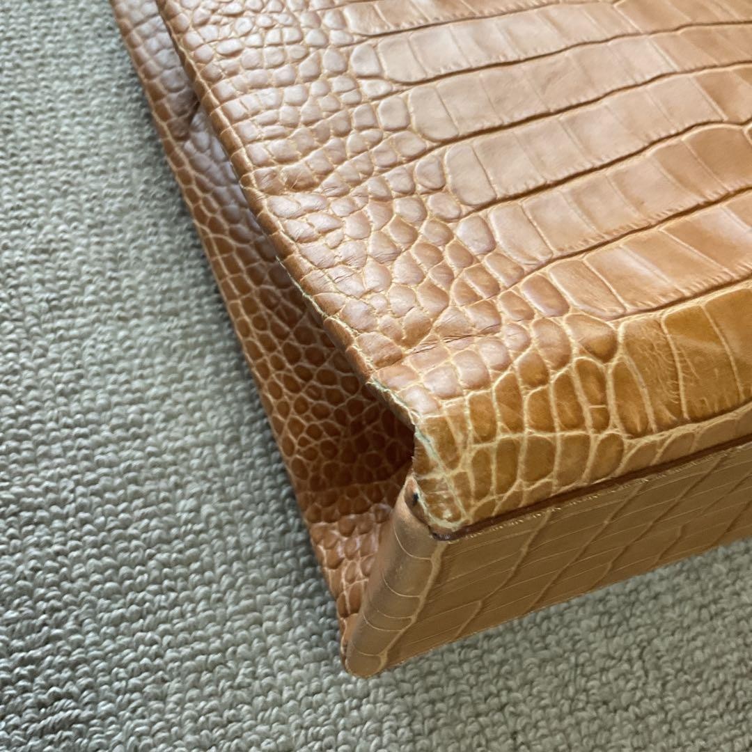 Valentino Mini Hand Bag Tote Purse Logo Camel Authentic