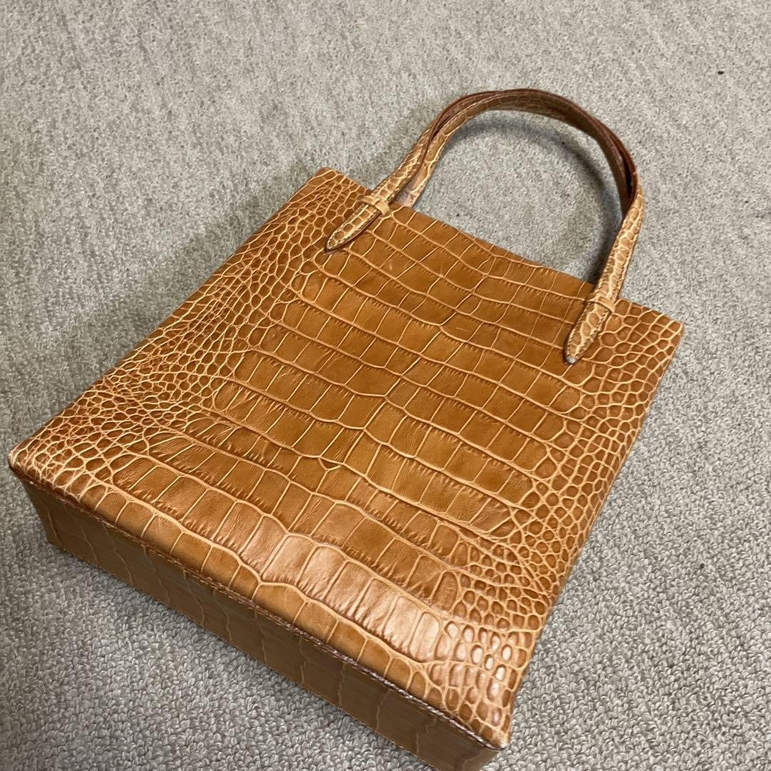 Valentino Mini Hand Bag Tote Purse Logo Camel Authentic