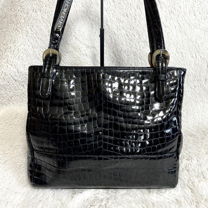GIVENCHY handbag Purse Patent Leather Authentic Black  tote bag Women's Used