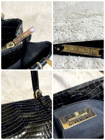 GIVENCHY handbag Purse Patent Leather Authentic Black  tote bag Women's Used