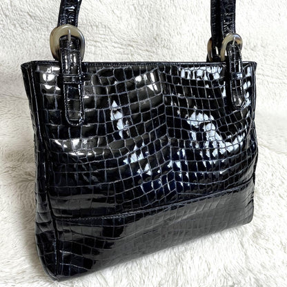 GIVENCHY handbag Purse Patent Leather Authentic Black  tote bag Women's Used