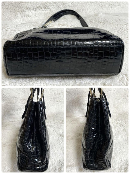 GIVENCHY handbag Purse Patent Leather Authentic Black  tote bag Women's Used