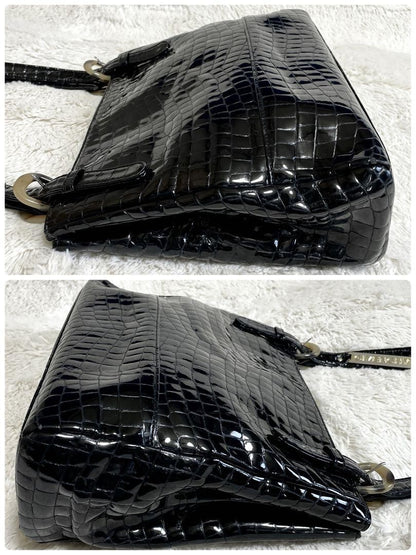 GIVENCHY handbag Purse Patent Leather Authentic Black  tote bag Women's Used