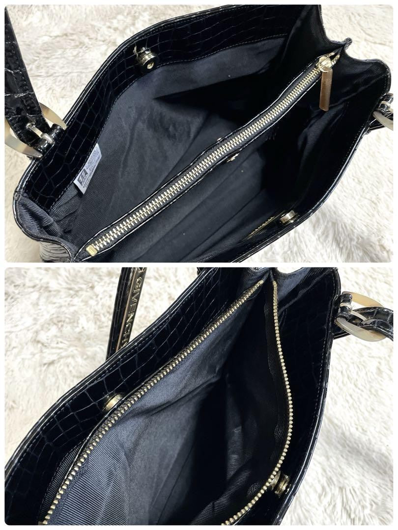 GIVENCHY handbag Purse Patent Leather Authentic Black  tote bag Women's Used