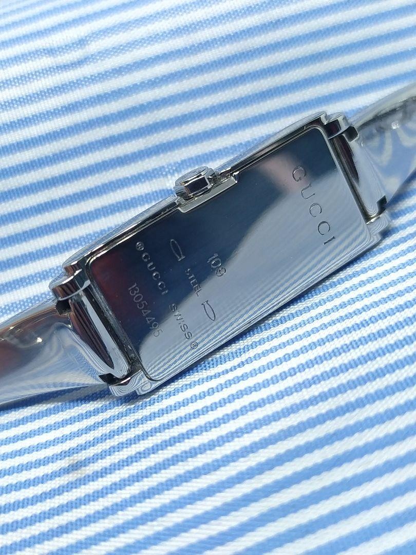 GUCCI Quartz Watch Wristwatch Silver Black Women's Authentic