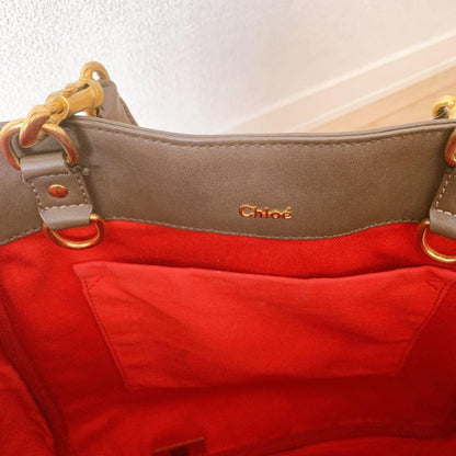 Chloe Hand Bag Tote Purse EDEN Leather Brown Authentic