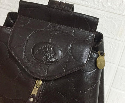 MULBERRY Backpack 2way Leather Dark Brown Authentic