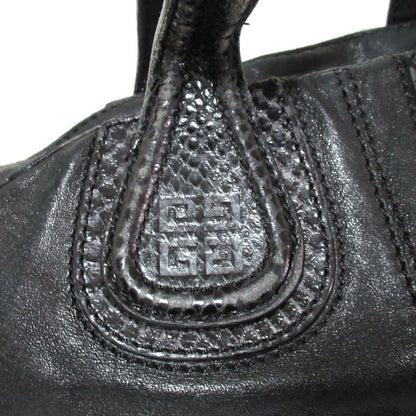 GIVENCHY Nightingale Hand Shoulder Bag Leather Black Authentic Vintage
