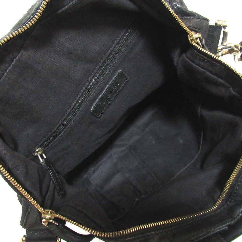 GIVENCHY Nightingale Hand Shoulder Bag Leather Black Authentic Vintage