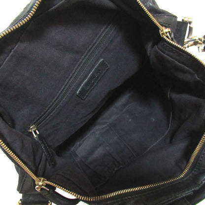 GIVENCHY Nightingale Hand Shoulder Bag Leather Black Authentic Vintage