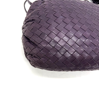 BOTTEGA VENETA Shoulder Bag Purse Intrecciato Leather Purple Authentic