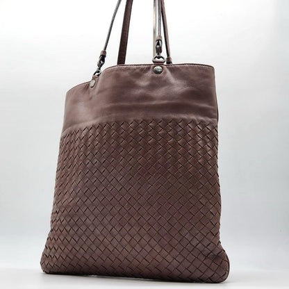 BOTTEGA VENETA Hand Bag Tote Purse Intrecciato Leather Authentic