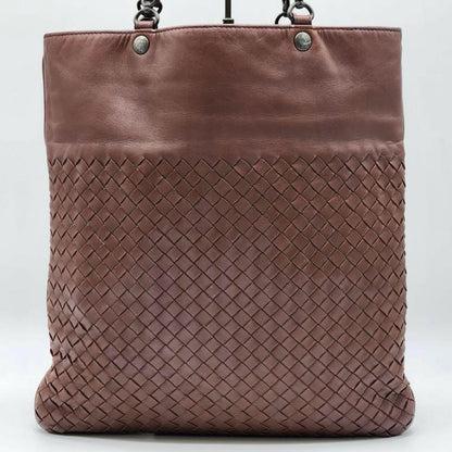 BOTTEGA VENETA Hand Bag Tote Purse Intrecciato Leather Authentic