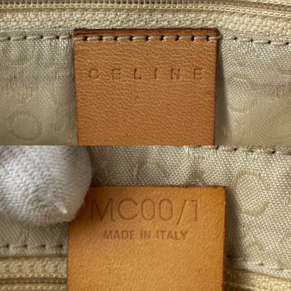 CELINE Shoulder Bag Purse 2way C Macadam Suede Leather Beige Brown Authentic