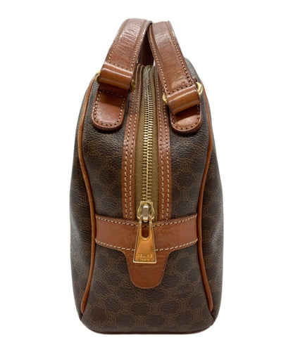 CELINE Hand Bag Tote Purse Macadam Brown Authentic