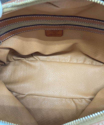 CELINE Hand Bag Tote Purse Macadam Brown Authentic