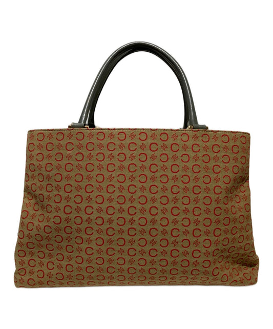 CELINE Hand Bag Tote Purse C Macadam Beige Authentic