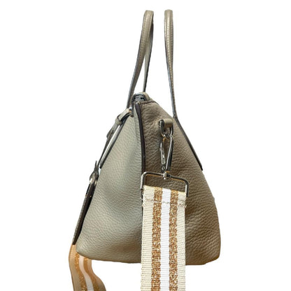 TOD'S Hand Shoulder Bag Tote Purse 2way JOY Leather Greige Authentic
