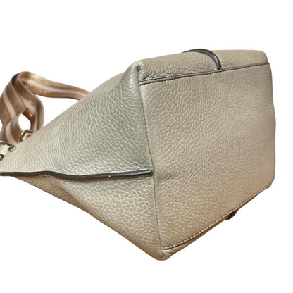 TOD'S Hand Shoulder Bag Tote Purse 2way JOY Leather Greige Authentic