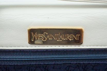 Saint Laurent Shoulder Bag Purse 2way Quilting Leather White Authentic