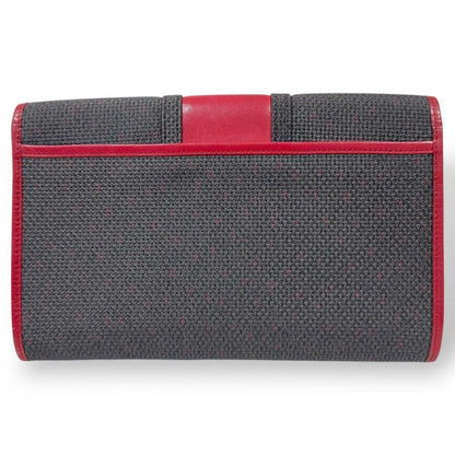 Saint Laurent Clutch Bag Second Bag YSL Cassandra Gray Red Authentic