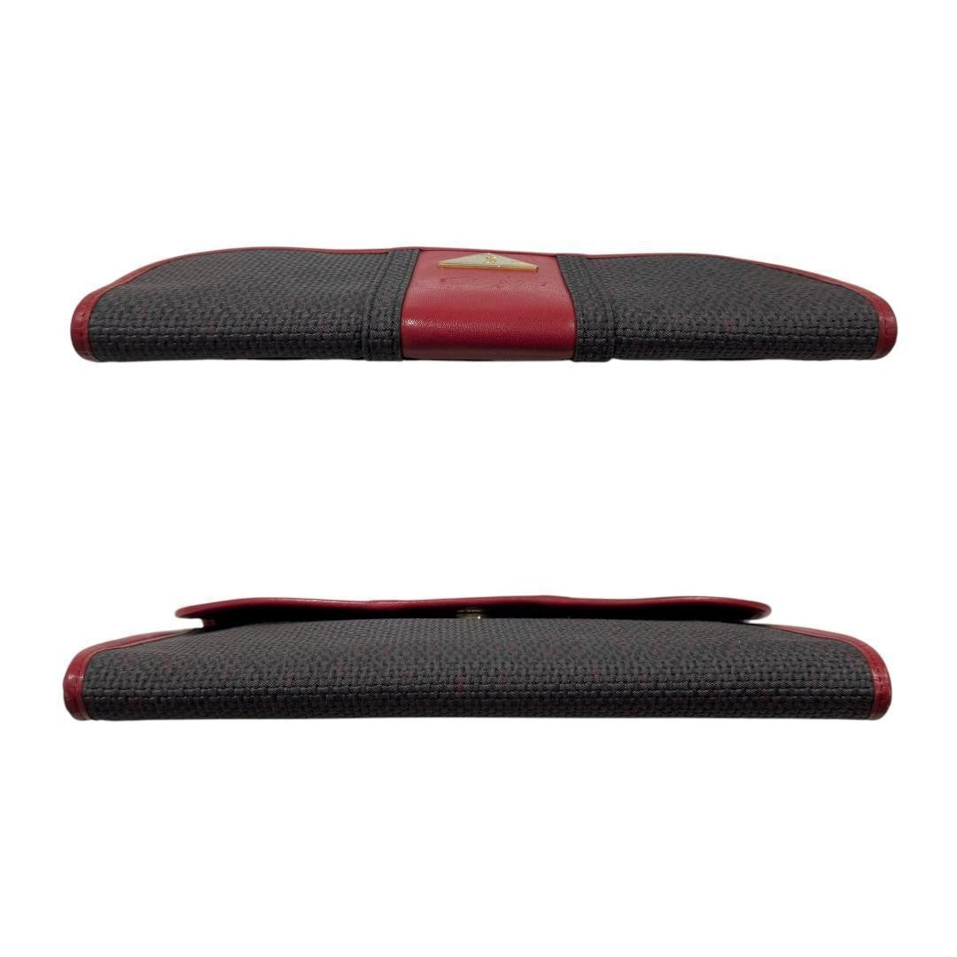 Saint Laurent Clutch Bag Second Bag YSL Cassandra Gray Red Authentic