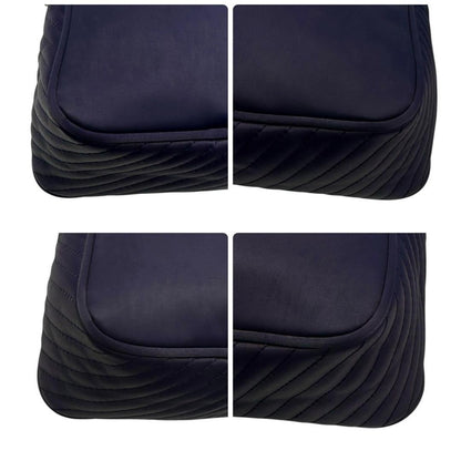 Saint Laurent Hand Bag Tote Purse YSL Cassandra Nylon Navy Authentic