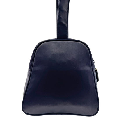 Saint Laurent Hand Bag Tote Purse YSL Cassandra Nylon Navy Authentic