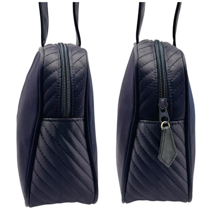 Saint Laurent Hand Bag Tote Purse YSL Cassandra Nylon Navy Authentic